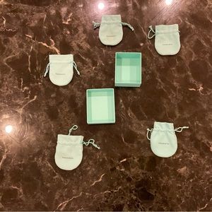 Set of 5 Tiffany & Co Suede Jewelry pouch